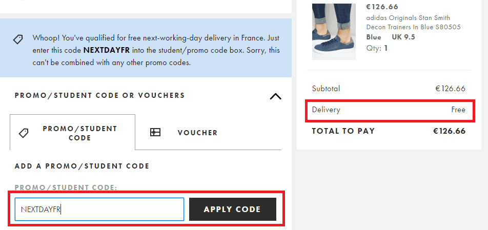 l'or voucher code gratuite en  livraison image code Soldes  24h Asos