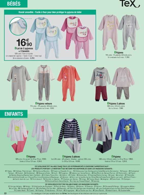 Carrefour pyjama enfant